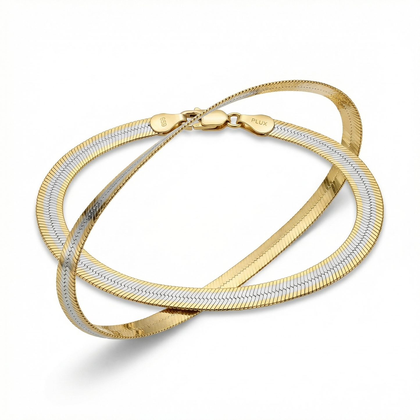 SoHo Two-Tone Herringbone Bracelet