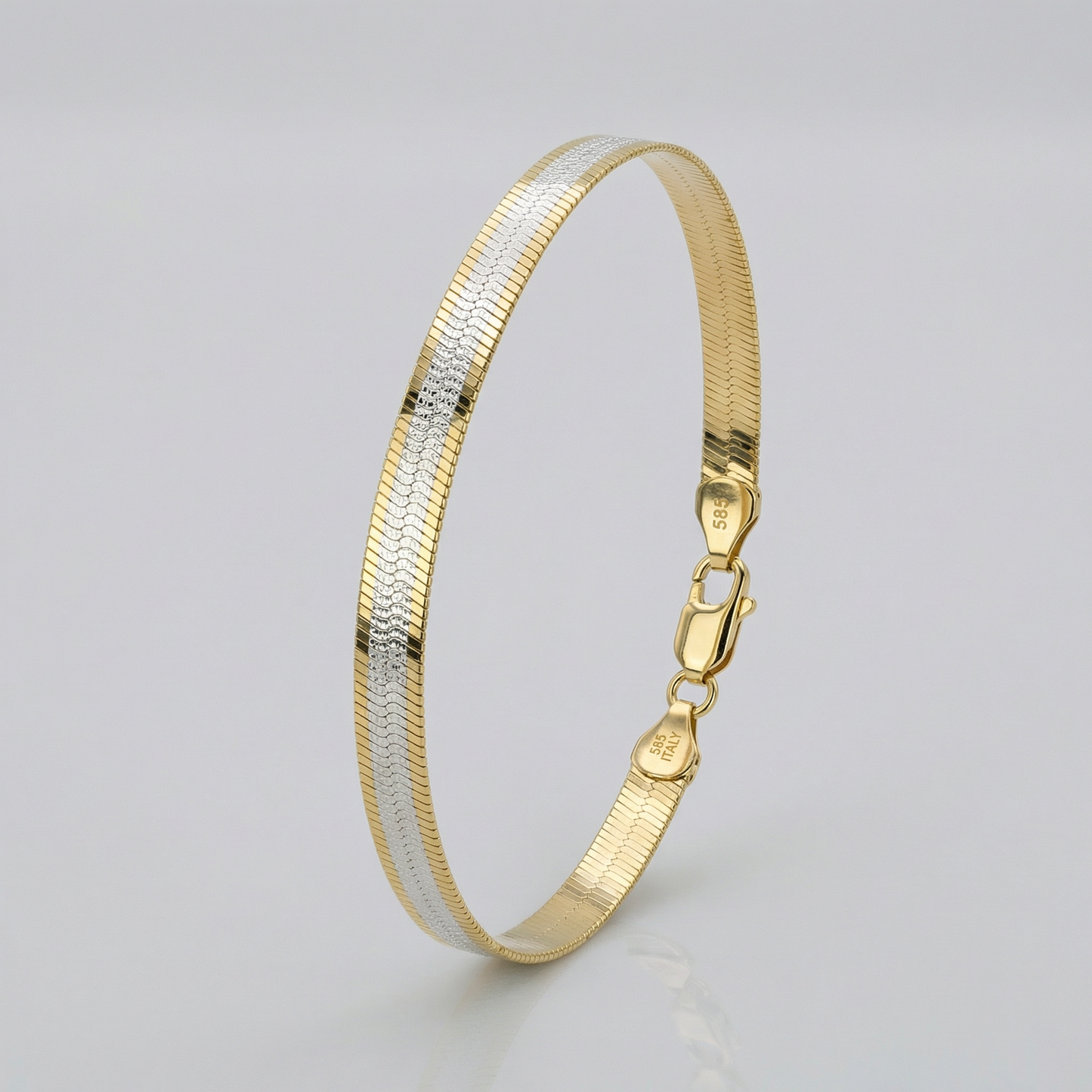 SoHo Two-Tone Herringbone Bracelet