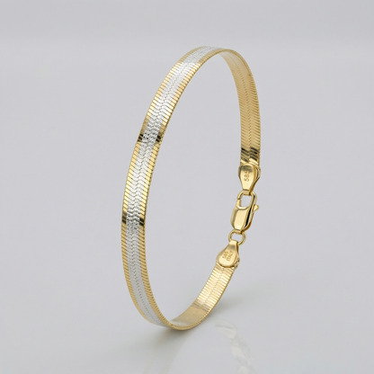 SoHo Two-Tone Herringbone Bracelet