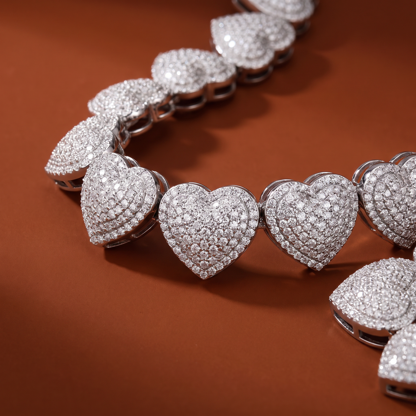 SoHo Love Ice Pavé Heart Statement Necklace
