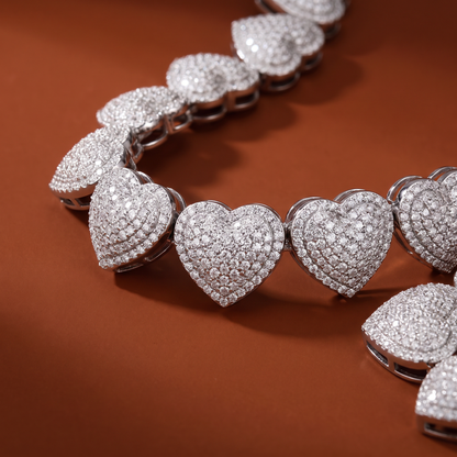 SoHo Love Ice Pavé Heart Statement Necklace