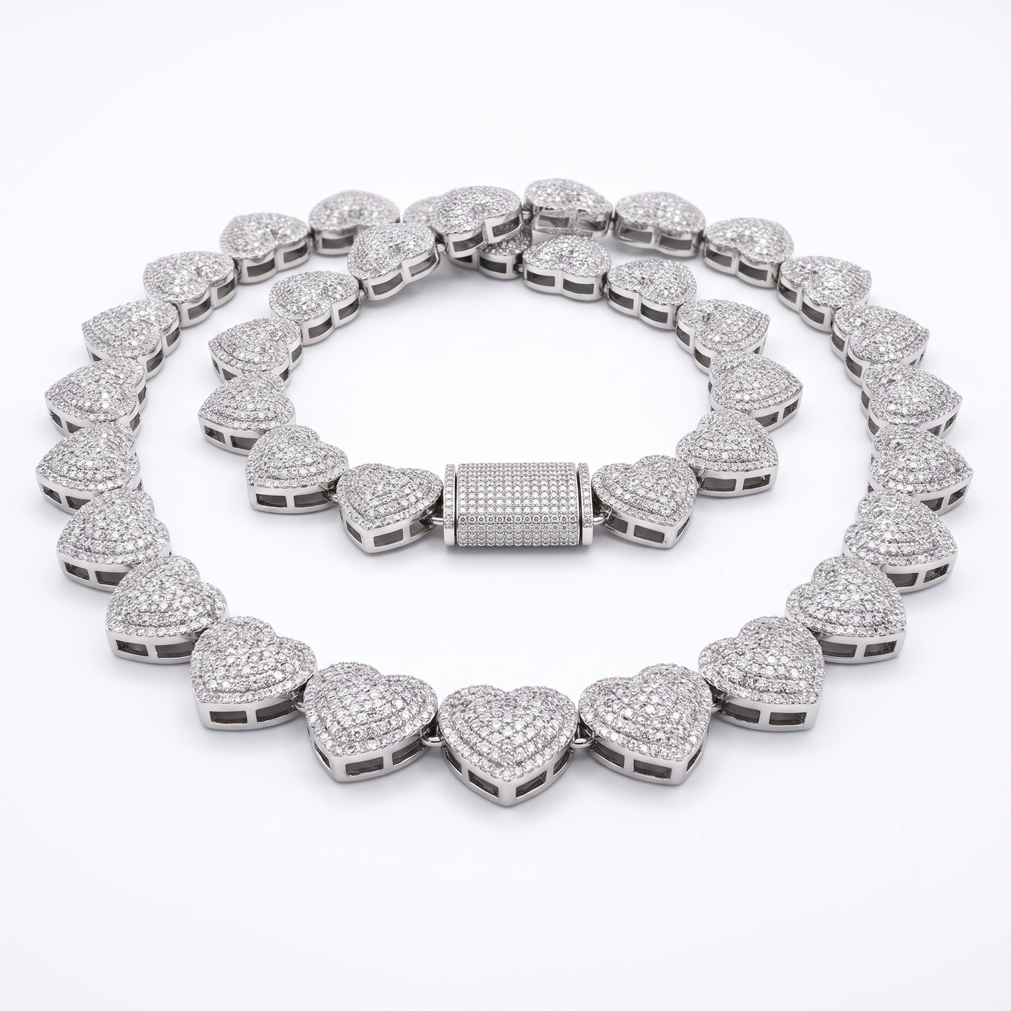 SoHo Love Ice Pavé Heart Statement Necklace