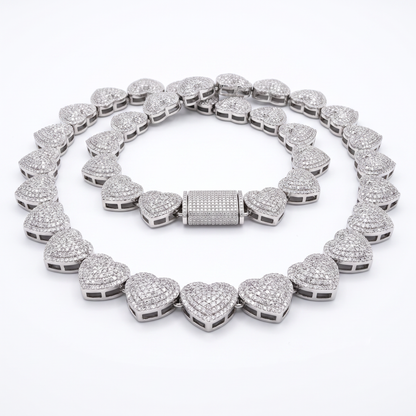 SoHo Love Ice Pavé Heart Statement Necklace