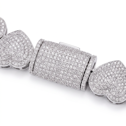 SoHo Love Ice Pavé Heart Statement Necklace