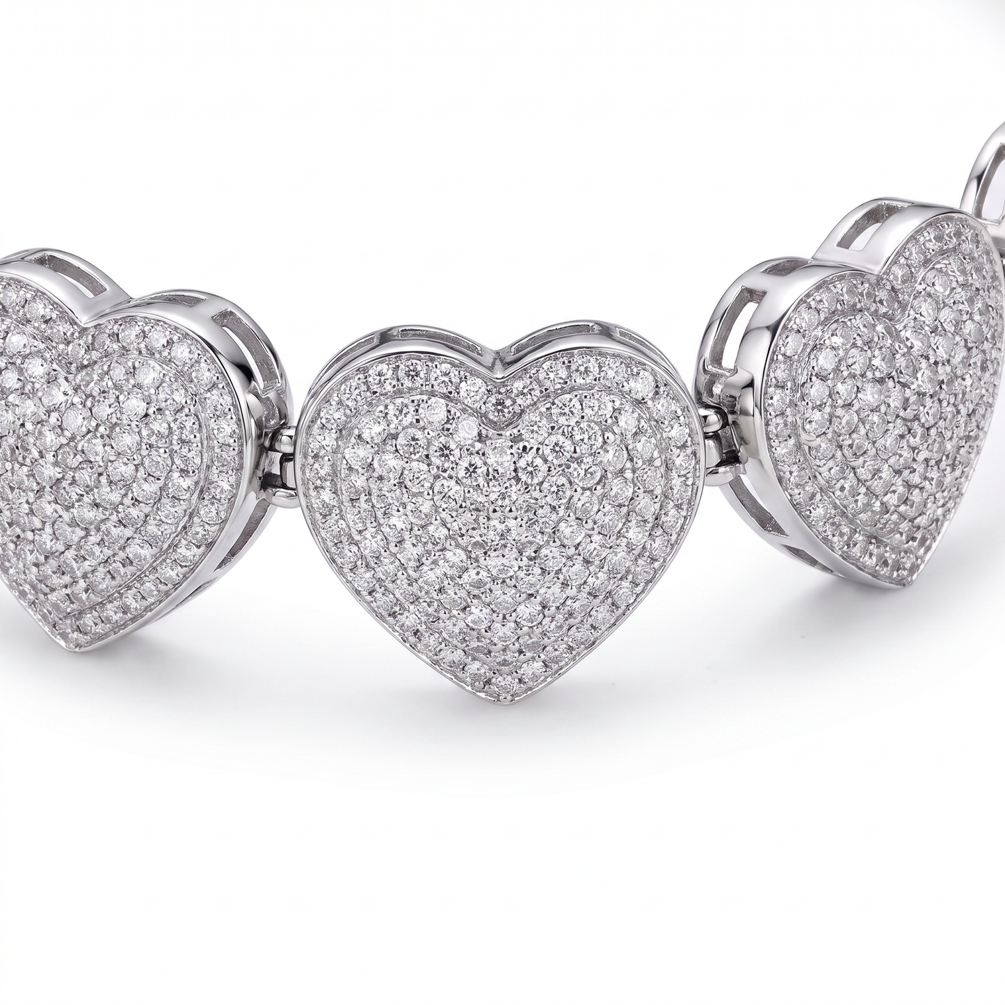 SoHo Love Ice Pavé Heart Statement Necklace