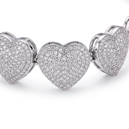 SoHo Love Ice Pavé Heart Statement Necklace