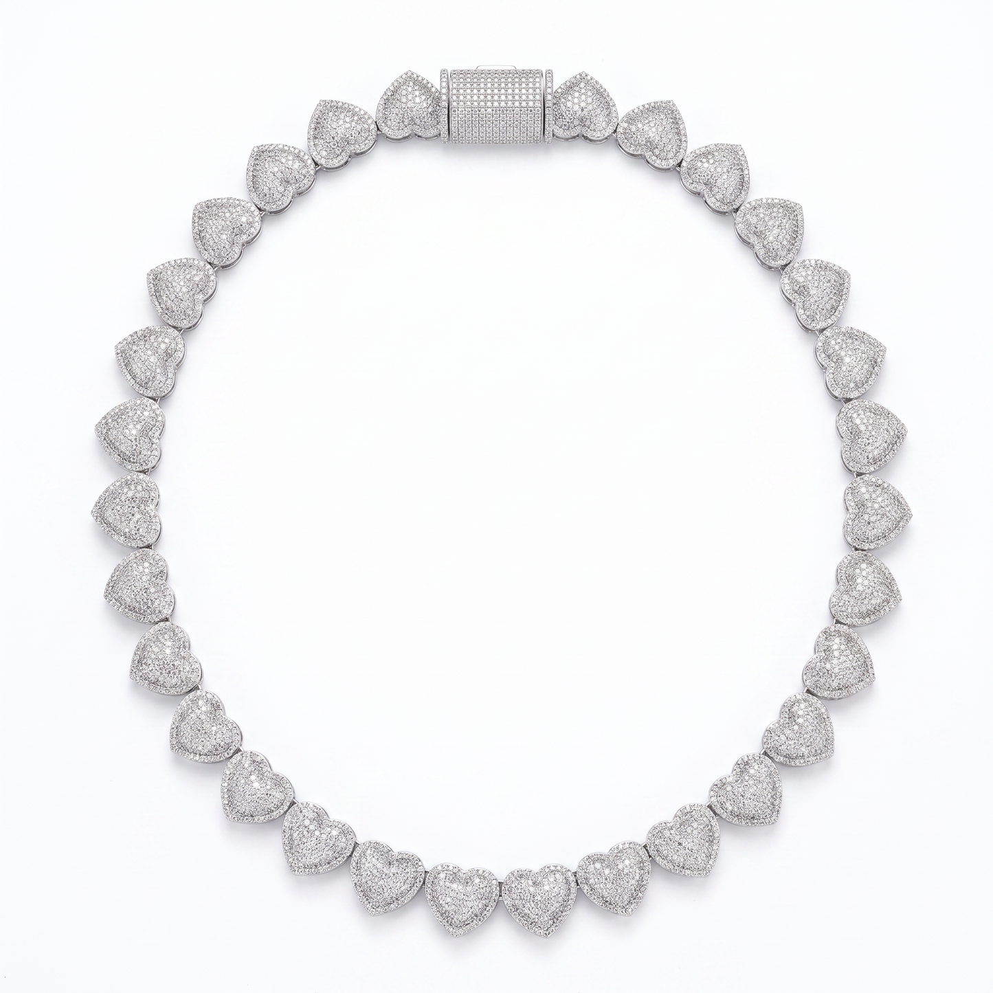 SoHo Love Ice Pavé Heart Statement Necklace