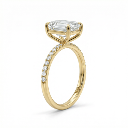 Lexington Avenue Precision – Emerald Pavé Ring