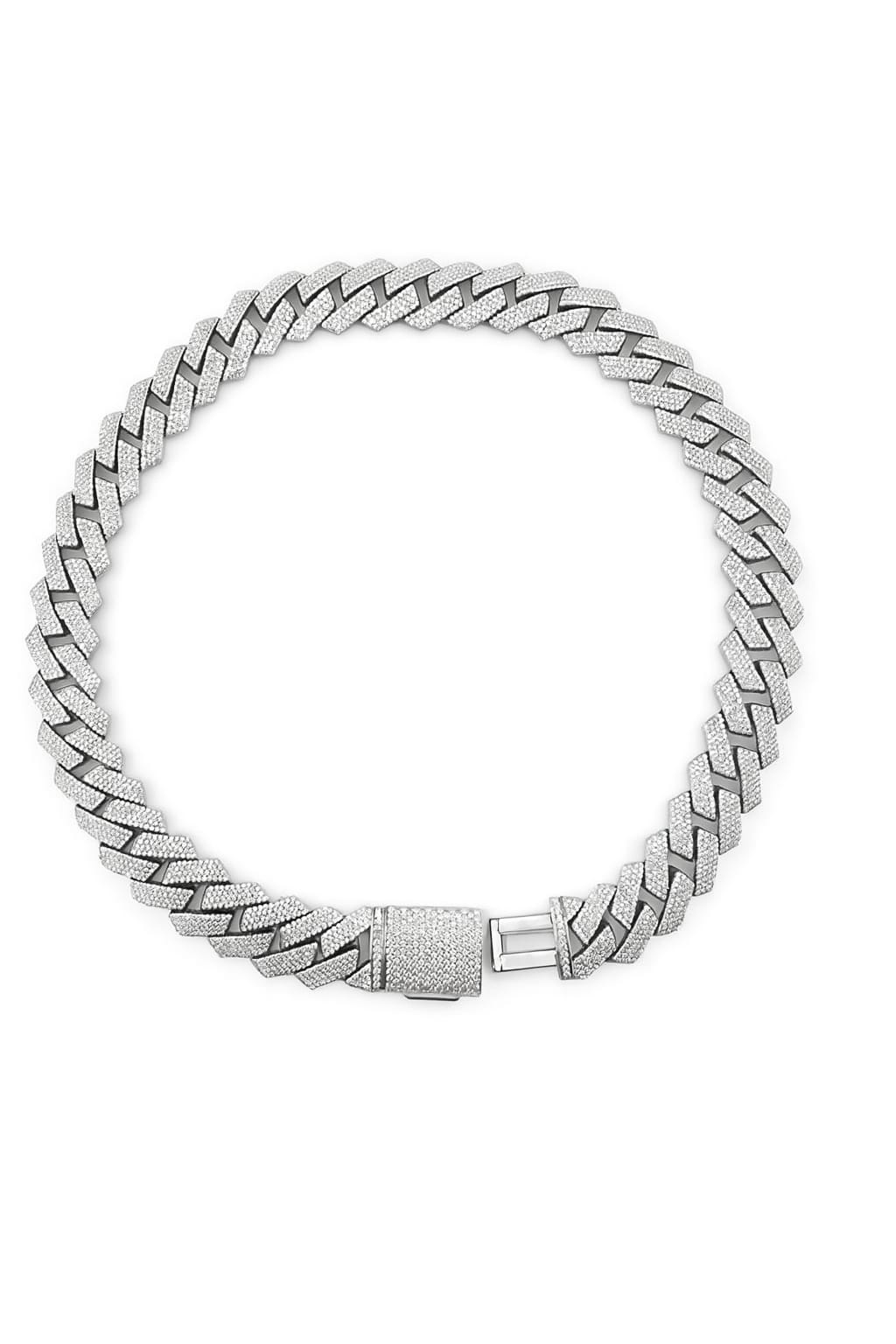 SoHo Ice Cuban – Pavé Moissanite Necklace