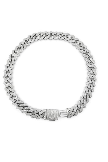 SoHo Ice Cuban – Pavé Moissanite Necklace
