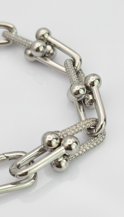 New York Link Silver Bracelet