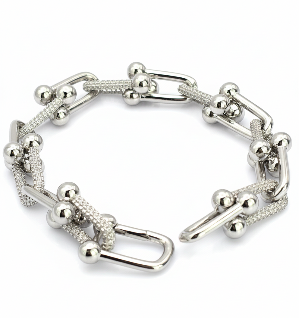 New York Link Silver Bracelet