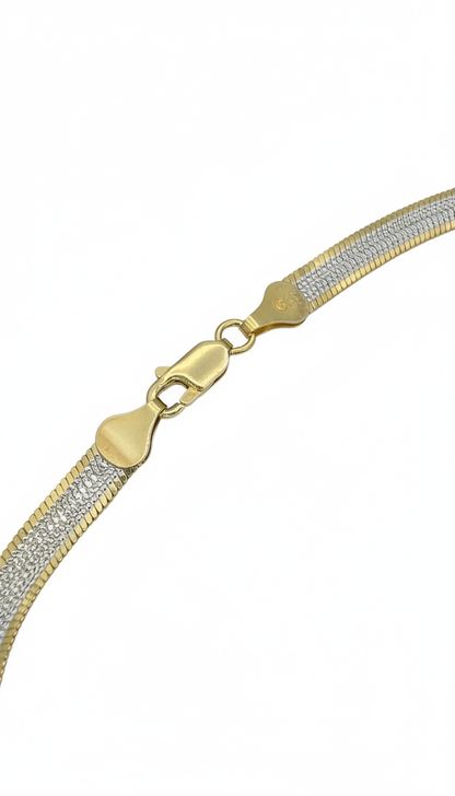 SoHo Two-Tone Herringbone Bracelet