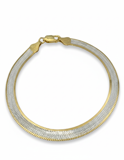 SoHo Two-Tone Herringbone Bracelet