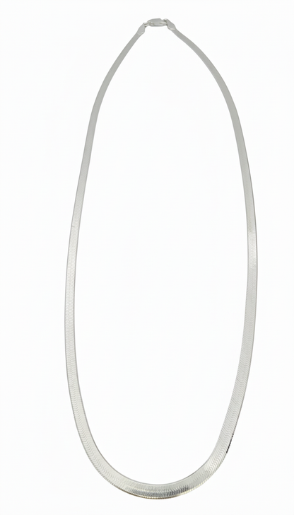 Tribeca Whte Herringbone Necklace