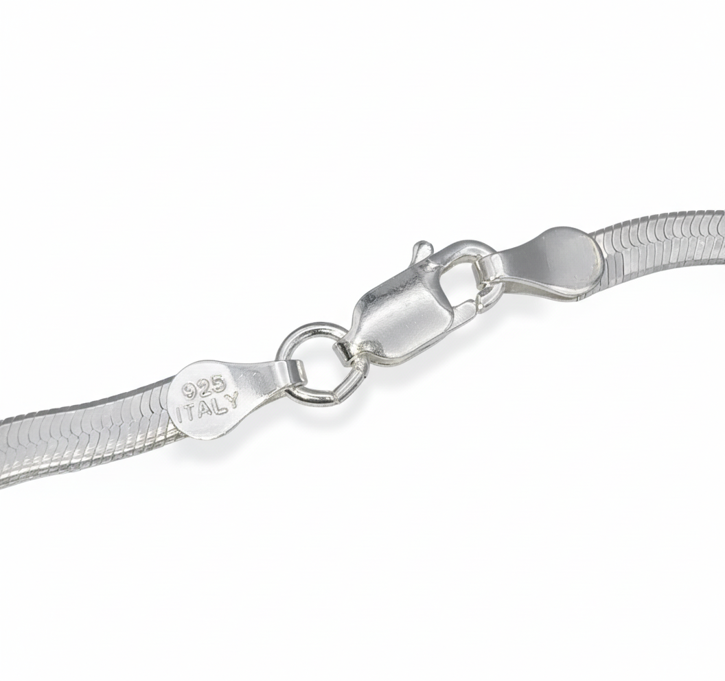 Tribeca Whte Herringbone Necklace