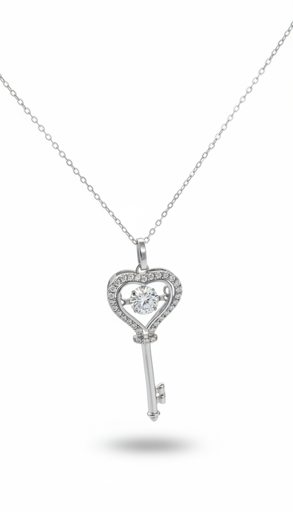 Fifth Ave Heart Key Pendant