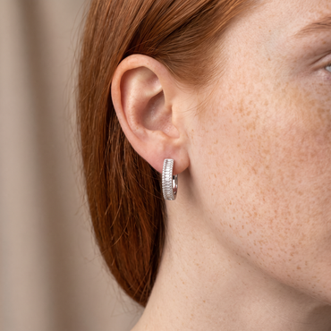Madison Baguette Hoop Earrings