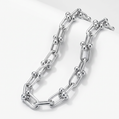 New York Double Link Silver Chain
