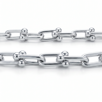 New York Double Link Silver Chain