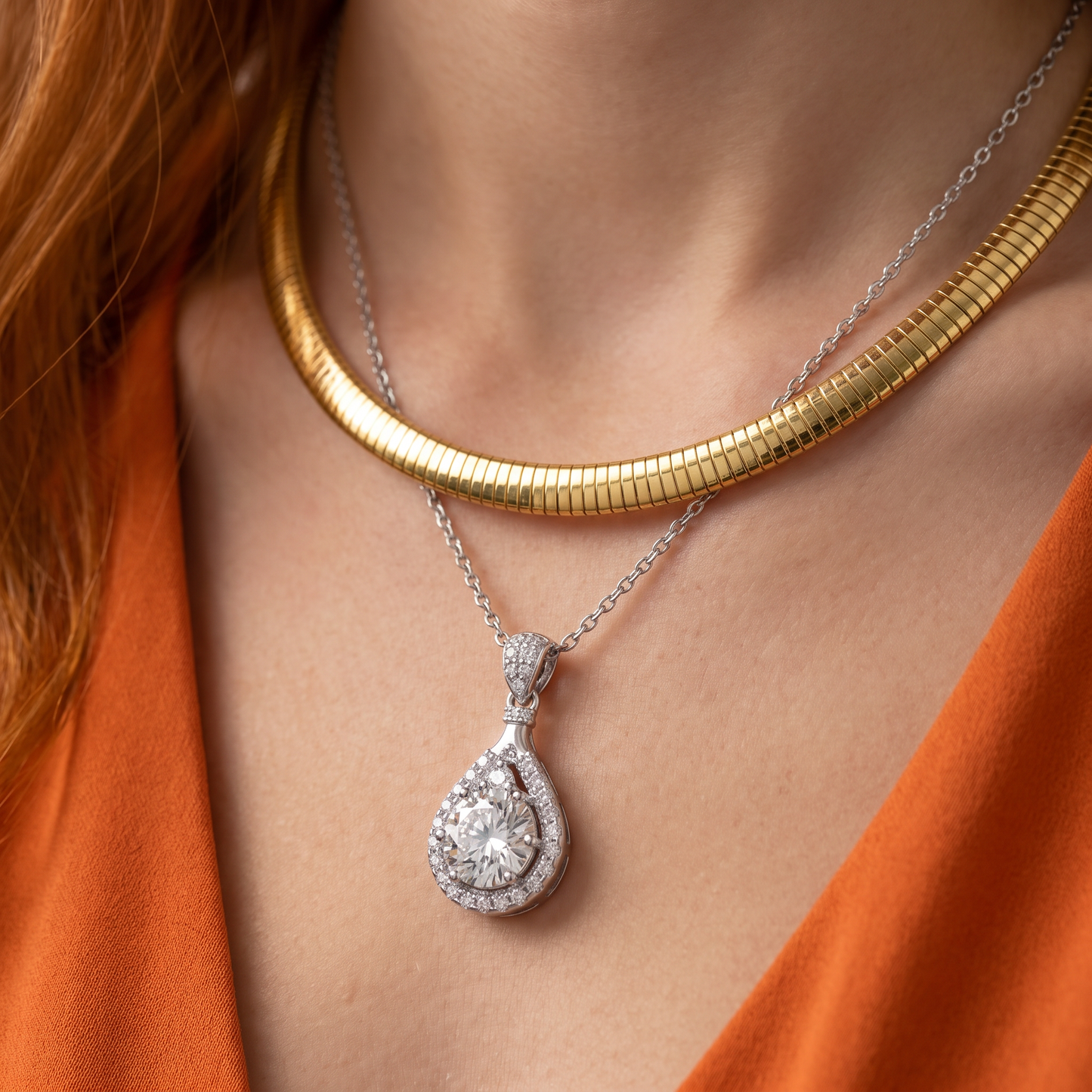 Fifth Avenue Halo Drop Pendant