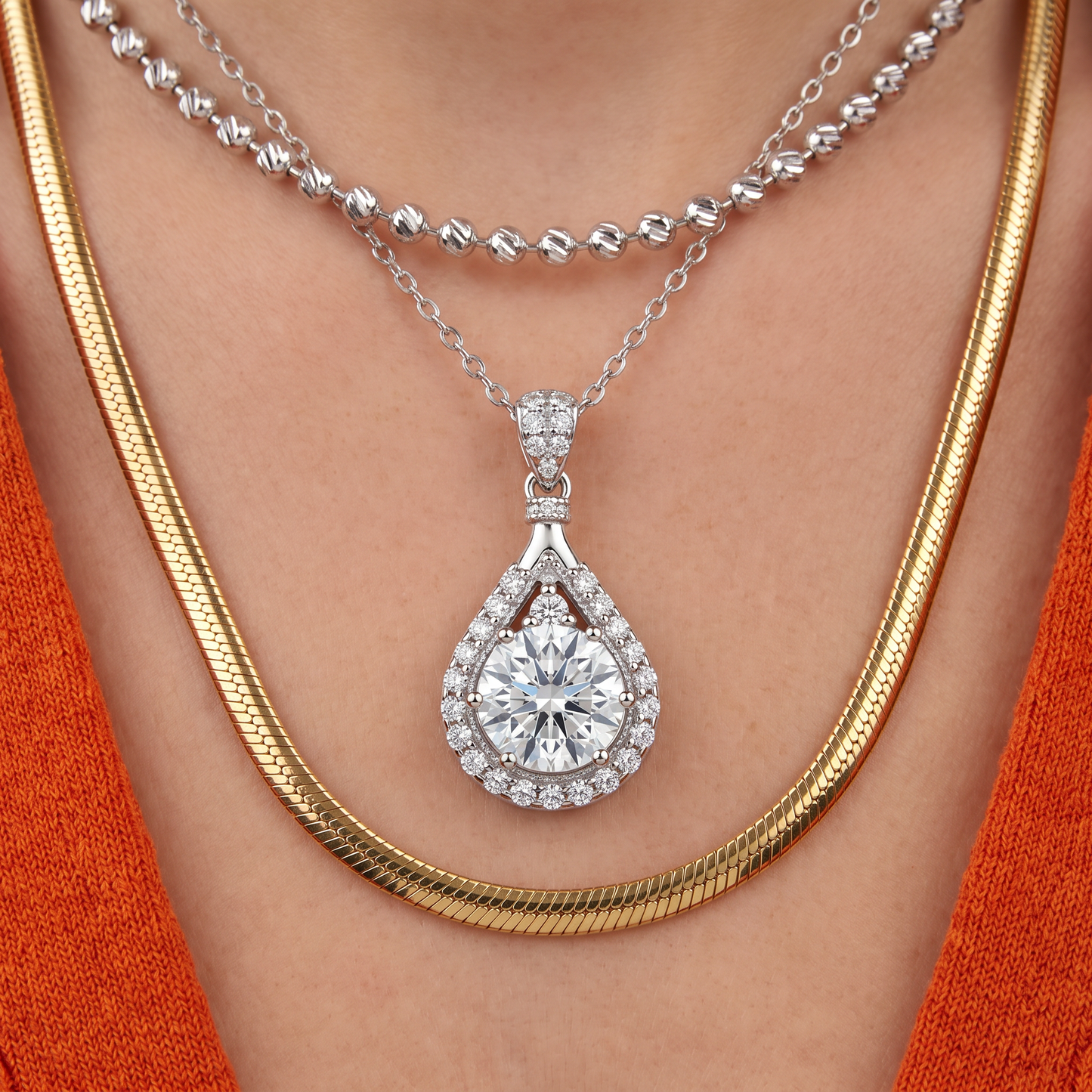 Fifth Avenue Halo Drop Pendant