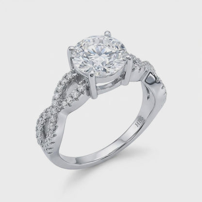 SoHo Flow Twisted Pavé Engagement Ring