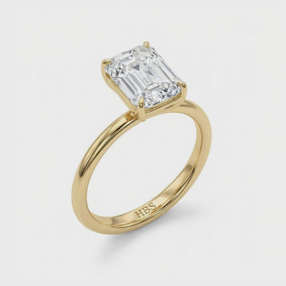 Lexington Tower – Emerald Cut Diamond Ring