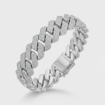 Tribeca Ice Cuban – Pavé Moissanite Bracelet