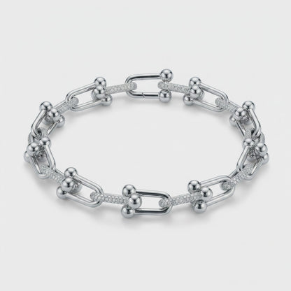 New York Link Silver Bracelet