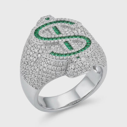 Emerald Dollar Ice Ring