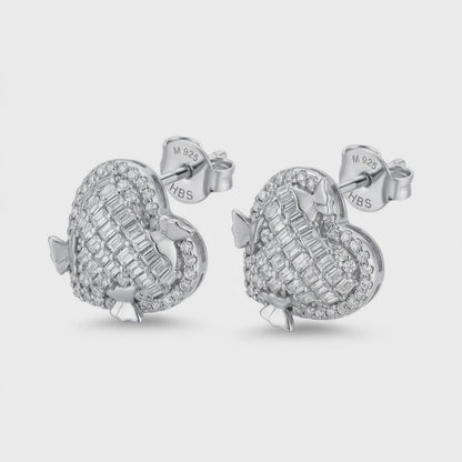 Chelsea Heart Pavé Set - Earrings