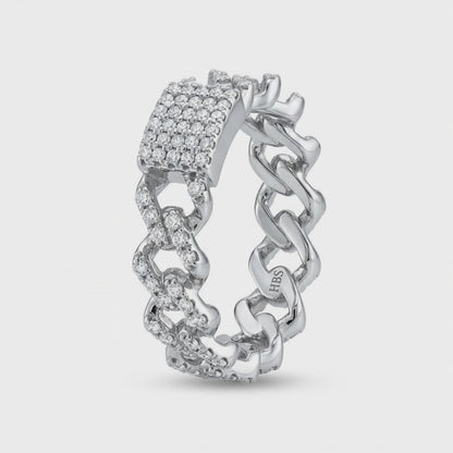 Bronx Cuban Link Pavé Ring