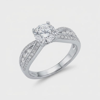 SoHo Flow Pavé Engagement Ring