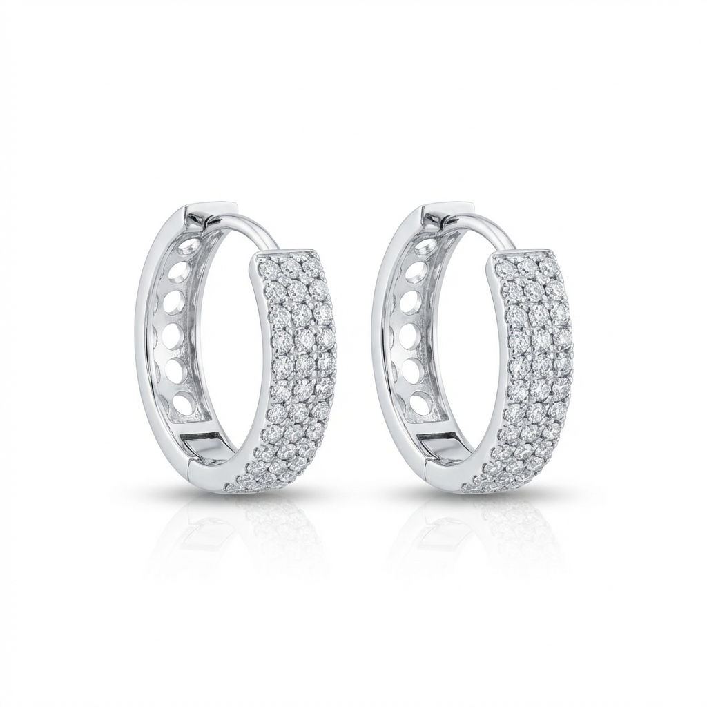 Tribeca Pavé Hoop Earrings