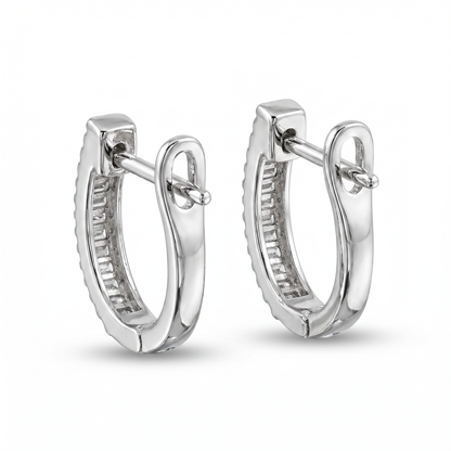 Madison Baguette Hoop Earrings