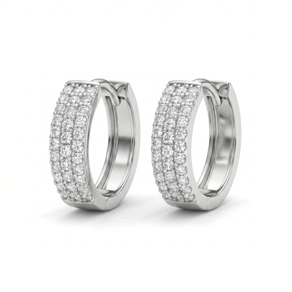 Tribeca Pavé Hoop Earrings