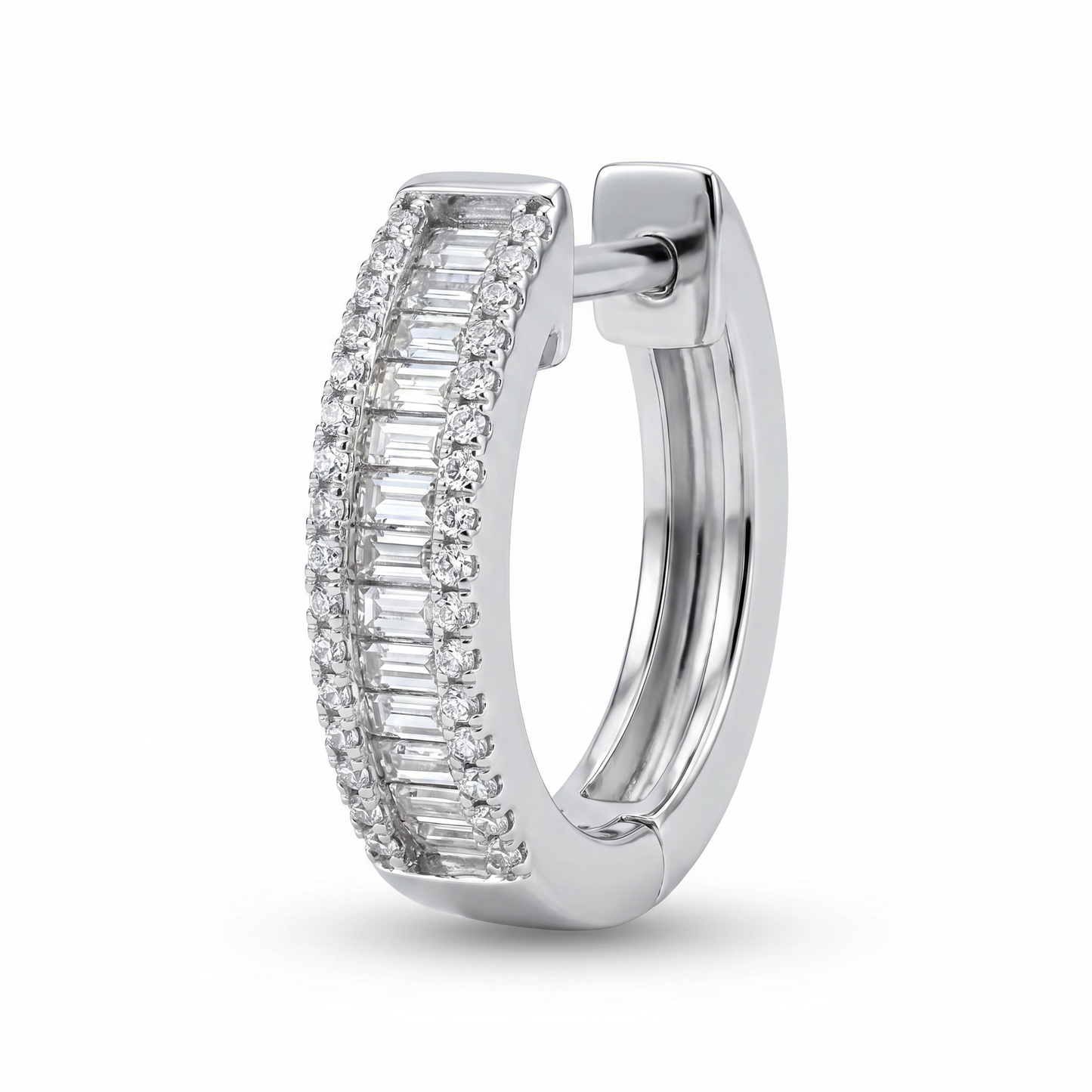Madison Baguette Hoop Earrings