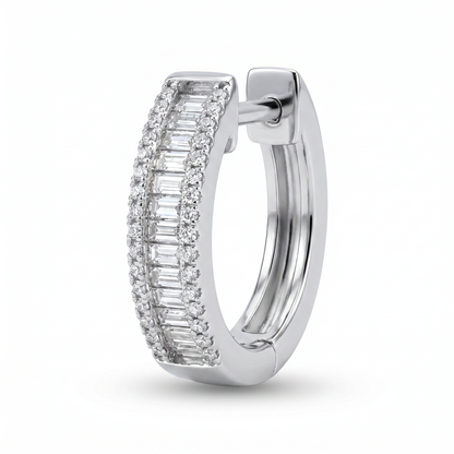 Madison Baguette Hoop Earrings