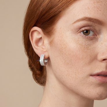 Tribeca Pavé Hoop Earrings