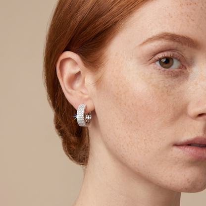 Tribeca Pavé Hoop Earrings