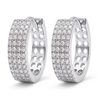 Tribeca Pavé Hoop Earrings