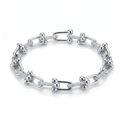 New York Link Silver Bracelet