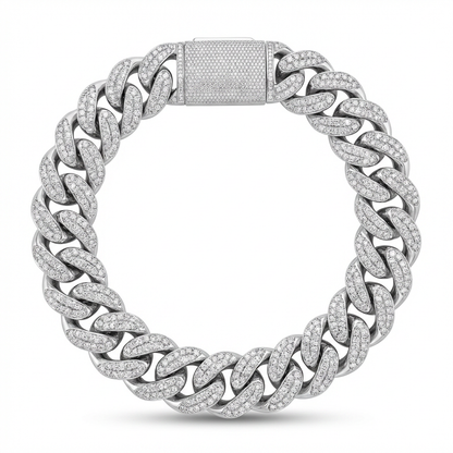 SoHo Ice Cuban – Pavé Moissanite Bracelet