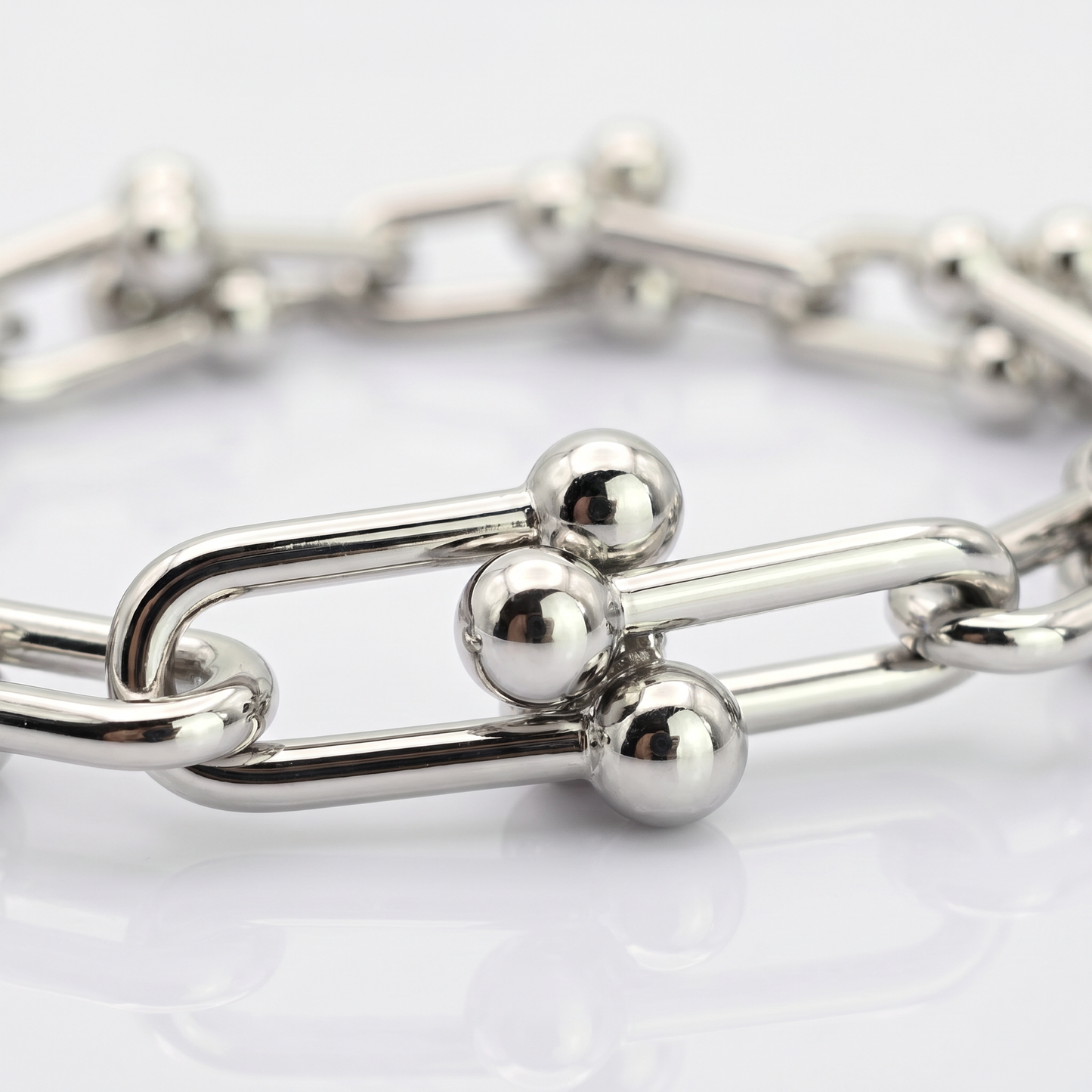 New York Double Link Silver Bracelet