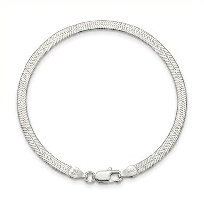 Tribeca Silver Herringbone Bracelet
