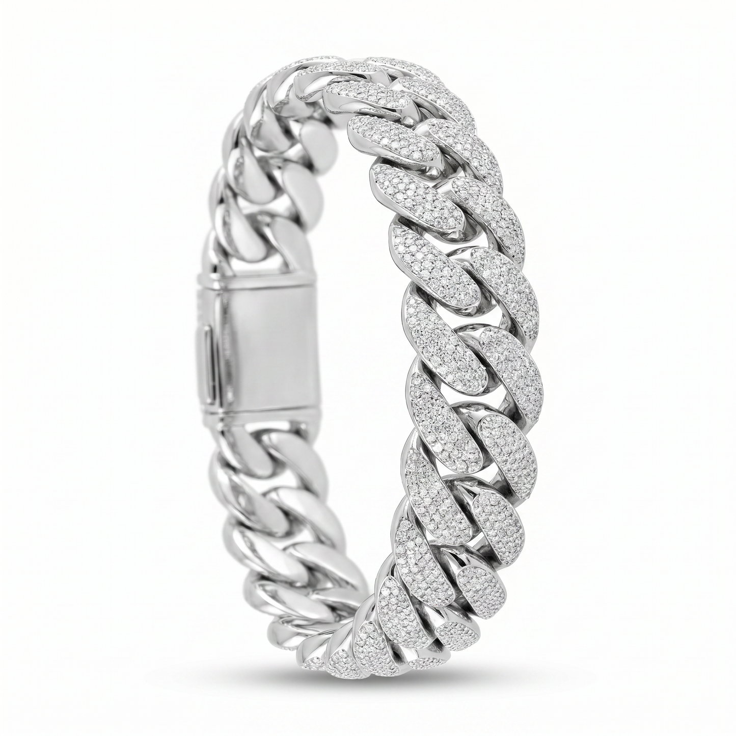 SoHo Ice Cuban – Pavé Moissanite Bracelet