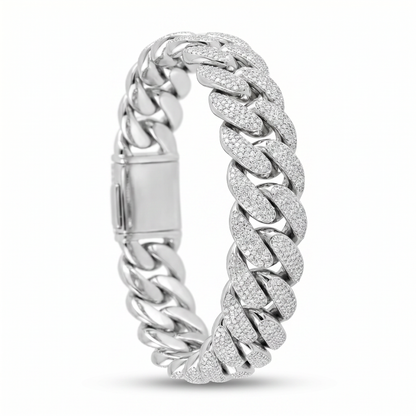 SoHo Ice Cuban – Pavé Moissanite Bracelet