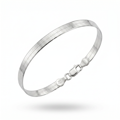 Tribeca Silver Herringbone Bracelet