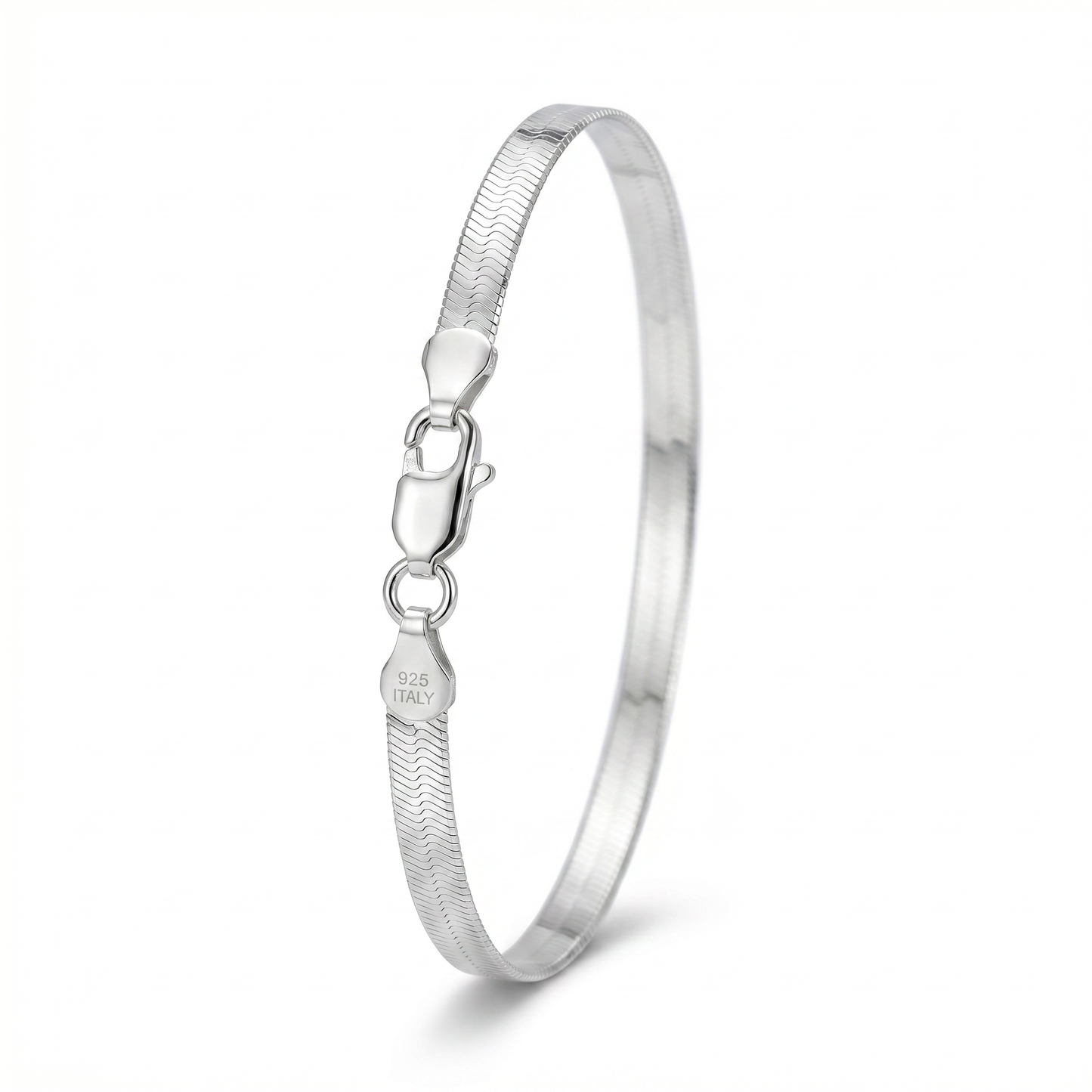Tribeca Silver Herringbone Bracelet
